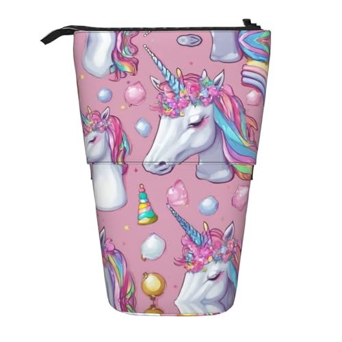 Unicorn Accessories03 Vertikales einziehbares Federmäppchen, Schreibwaren-Box, Erwachsene, Büro, Organizer-Box von OUSXC