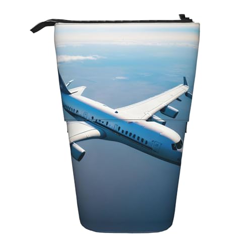 Vertikales Federmäppchen mit Flugzeugen und einziehbarem Federmäppchen, Schreibwaren-Box, für Erwachsene, Büro von OUSXC
