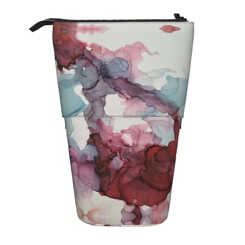 Vertikales Federmäppchen mit abstraktem Marmor, einziehbar, Schreibwaren-Box, für Erwachsene, Büro, Organizer-Box von OUSXC