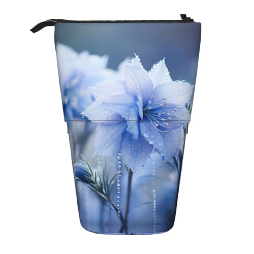 Vertikales einziehbares Federmäppchen, Schreibwarenbox, für Erwachsene, Büro, Organizer, Blau von OUSXC