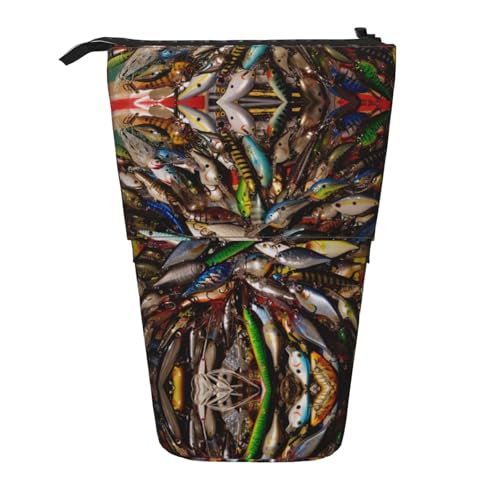 Vertikales einziehbares Federmäppchen für Angelköder, Schreibwarenbox, für Erwachsene, Büro von OUSXC