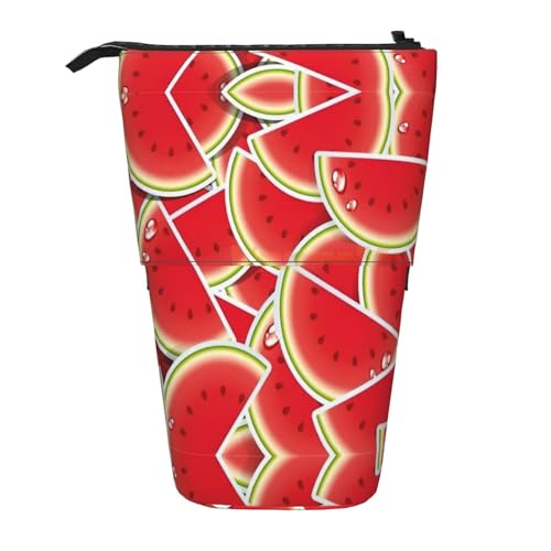 Watermelon Slice Vertikales einziehbares Federmäppchen, Schreibwaren-Box, Erwachsene, Büro, Organizer-Box von OUSXC