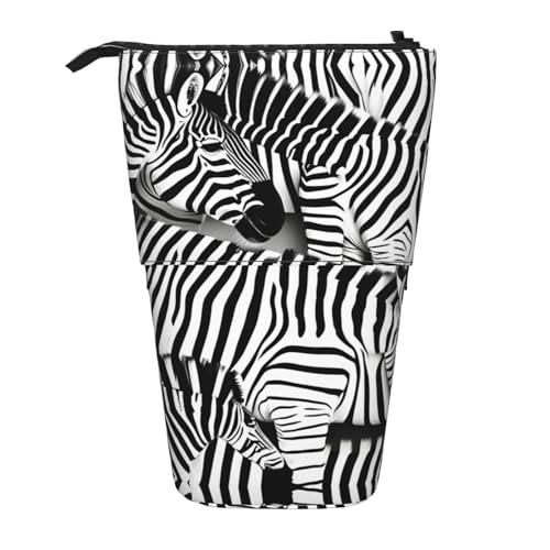 Zebra vertikales einziehbares Federmäppchen, Schreibwaren-Box, Erwachsene, Büro, Organizer-Box von OUSXC