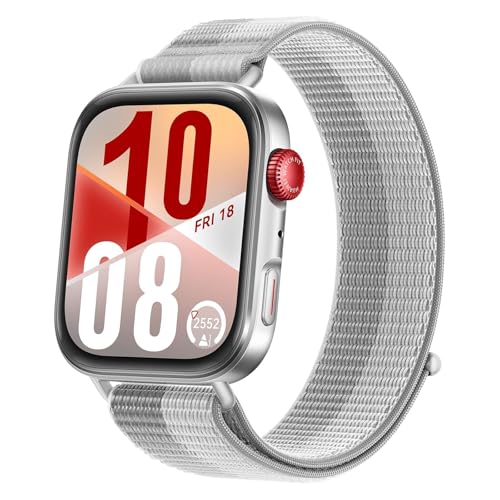 Armband mit Metall Adapter für HUAWEI Watch FIT 4/Fit4 Pro/Fit 3 Armbänder Nylon Geflecht Sport für HUAWEI Fit3/Fit4 für Herren Damen von OUTPUTBT