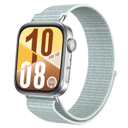 Armband mit Metall Adapter für HUAWEI Watch FIT 4/Fit4 Pro/Fit 3 Armbänder Nylon Geflecht Sport für HUAWEI Fit3/Fit4 für Herren Damen von OUTPUTBT