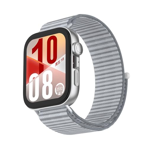 Armband mit Metall Adapter für HUAWEI Watch FIT 4/Fit4 Pro/Fit 3 Armbänder Nylon Geflecht Sport für HUAWEI Fit3/Fit4 für Herren Damen von OUTPUTBT