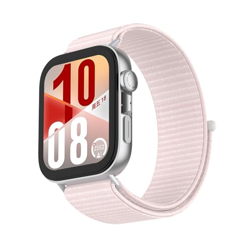 Armband mit Metall Adapter für HUAWEI Watch FIT 4/Fit4 Pro/Fit 3 Armbänder Nylon Geflecht Sport für HUAWEI Fit3/Fit4 für Herren Damen von OUTPUTBT