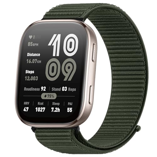 Nylon Uhrenarmbänder 22mm für Amazfit Bip 6/Bip 5/Bip 5 Unity/Amazfit Balance/GTR 4/GTR4 Pro/GTR 3/GTR3 Pro/GTR 2/GTR 47mm/Cheetah/Cheetah Pro Ersatz Armband für Herren Damen Nylon Uhrenarmbänder 22mm für Amazfit Bip 6/Bip 5/Bip 5 Unity/Amazfit Balance/GTR 4/GTR4 Pro/GTR 3/GTR3 Pro/GTR 2/GTR 47mm/Cheetah/Cheetah Pro Ersatz Armband für Herren Damen von OUTPUTBT