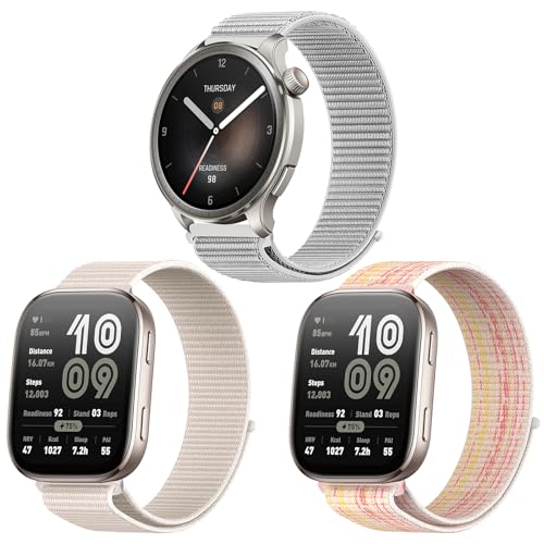 Nylon Uhrenarmbänder 22mm für Amazfit Bip 6/Bip 5/Bip 5 Unity/Amazfit Balance/GTR 4/GTR4 Pro/GTR 3/GTR3 Pro/GTR 2/GTR 47mm/Cheetah/Cheetah Pro Ersatz Armband für Herren Damen Nylon Uhrenarmbänder 22mm für Amazfit Bip 6/Bip 5/Bip 5 Unity/Amazfit Balance/GTR 4/GTR4 Pro/GTR 3/GTR3 Pro/GTR 2/GTR 47mm/Cheetah/Cheetah Pro Ersatz Armband für Herren Damen von OUTPUTBT