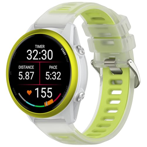 OUTPUTBT Armband 18mm Kompatibel mit Garmin Venu 3S/2S/Forerunner 265S/255S/Vívoactive 4S Sport Quick Release Ersatzarmband Silikon Transparent Original für Damen Herren von OUTPUTBT