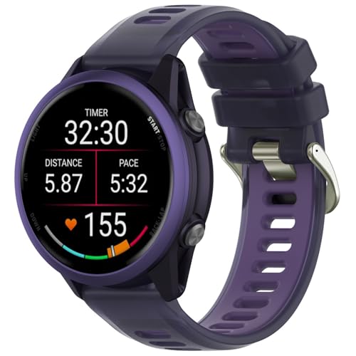 OUTPUTBT Armband 18mm Kompatibel mit Garmin Venu 3S/2S/Forerunner 265S/255S/Vívoactive 4S Sport Quick Release Ersatzarmband Silikon Transparent Original für Damen Herren von OUTPUTBT