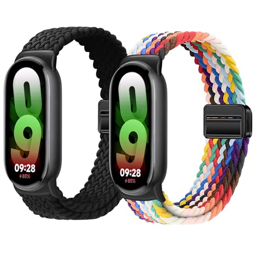 OUTPUTBT Geflecht Magnetisch Armbänder für Xiaomi Smart Band 9/8 Armband Nylon Baumwolle Sport für Mi Band 9/8 für Damen Herren OUTPUTBT Geflecht Magnetisch Armbänder für Xiaomi Smart Band 9/8 Armband Nylon Baumwolle Sport für Mi Band 9/8 für Damen Herren von OUTPUTBT