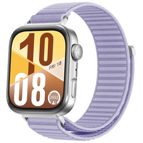 OUTPUTBT Nylon Armband mit für Huawei Watch Fit4 Pro/FIT 4/Fit 3 Armbänder Sport für Huawei Fit3/Fit4 Ersatzarmband für Herren Damen Lavendel von OUTPUTBT