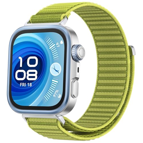 OUTPUTBT Nylon Armband mit Metall Adapter für Huawei Watch Fit4 Pro/FIT 4/Fit 3 Armbänder Sport für Huawei Fit3/Fit4 Ersatzarmband für Herren Damen Original von OUTPUTBT