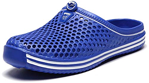 Schuhe, Clogs, Unisex, atmungsaktiv, geschlossen, Gartenschuhe, Sommerliebhaber, Hausschuhe, Strand, Sandalen, Männer und Frauen, Schwimmbad, Pure Blue, 43 EU von CERYTHRINA