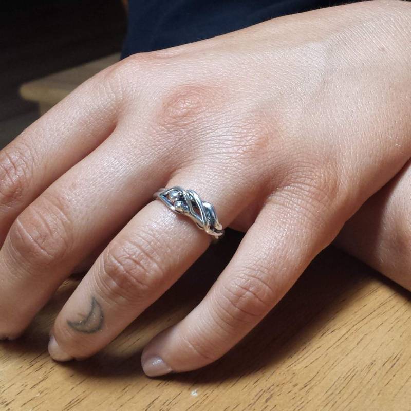 Frau/Umarmung Puzzle Ring Aus Sterlingsilber von OUTmall