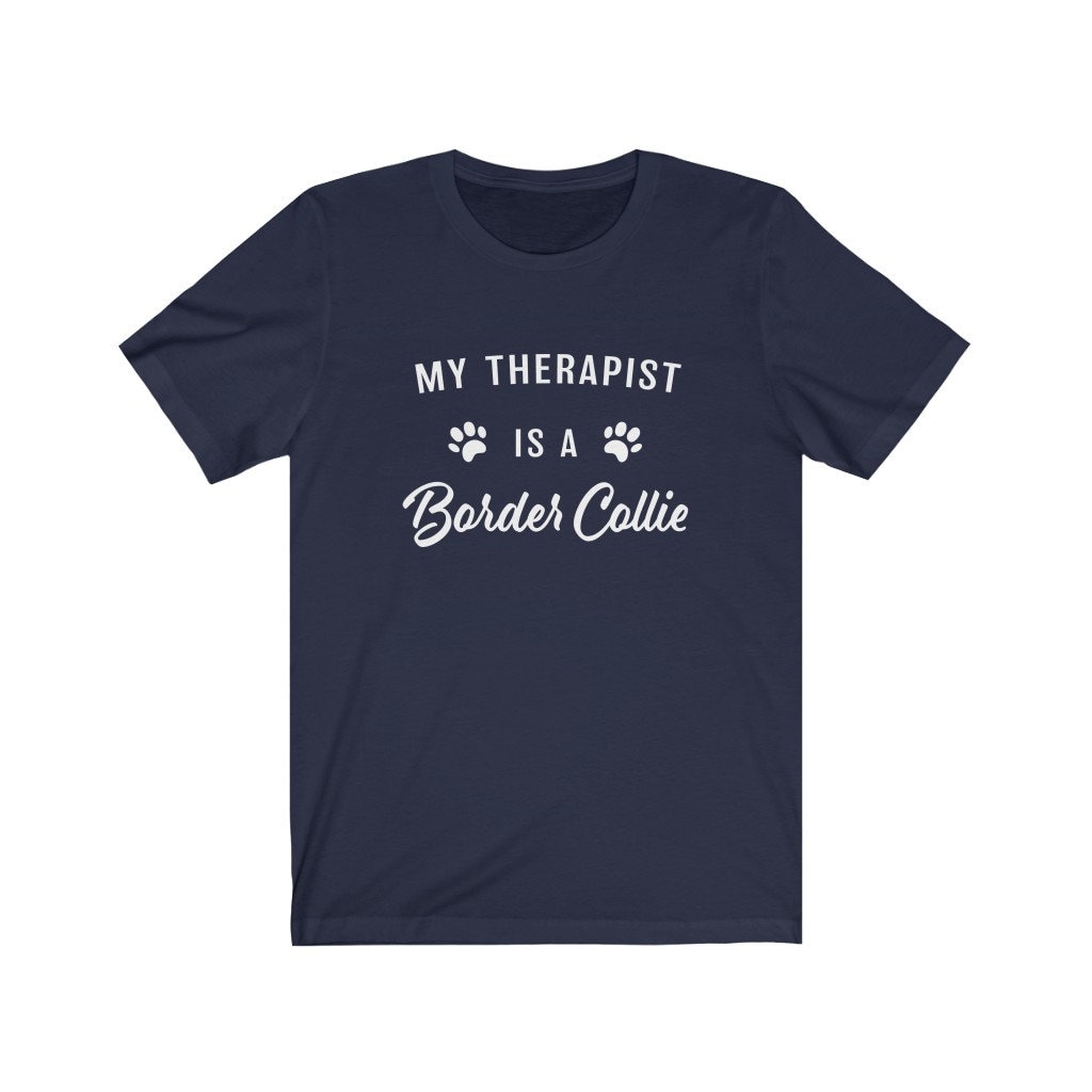 Border Collie Shirt, Geschenke, Mein Therapeut Ist Ein Jersey Geschenk Für Liebhaber, Mama, Papa von OUToftheBOXGiftShop