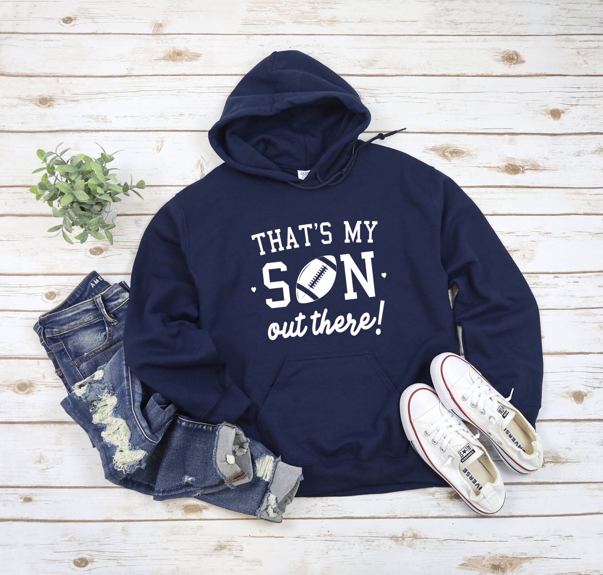 Football Mom Hoodie, Dad, Das Ist Mein Sohn Da Draußen, Sweatshirt, Sweatshirt Für Fußball, Tailgating Hoodie von OUToftheBOXGiftShop