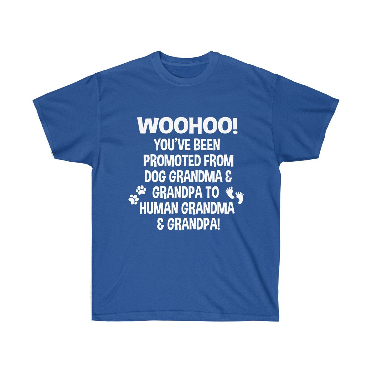 Hund Oma Und Opa Zu Menschlichem Baumwoll-T-Shirt - Hundeshirt Schwangerschaftsankündigung, Babyankündigung, Hemd Für Hunde von OUToftheBOXGiftShop