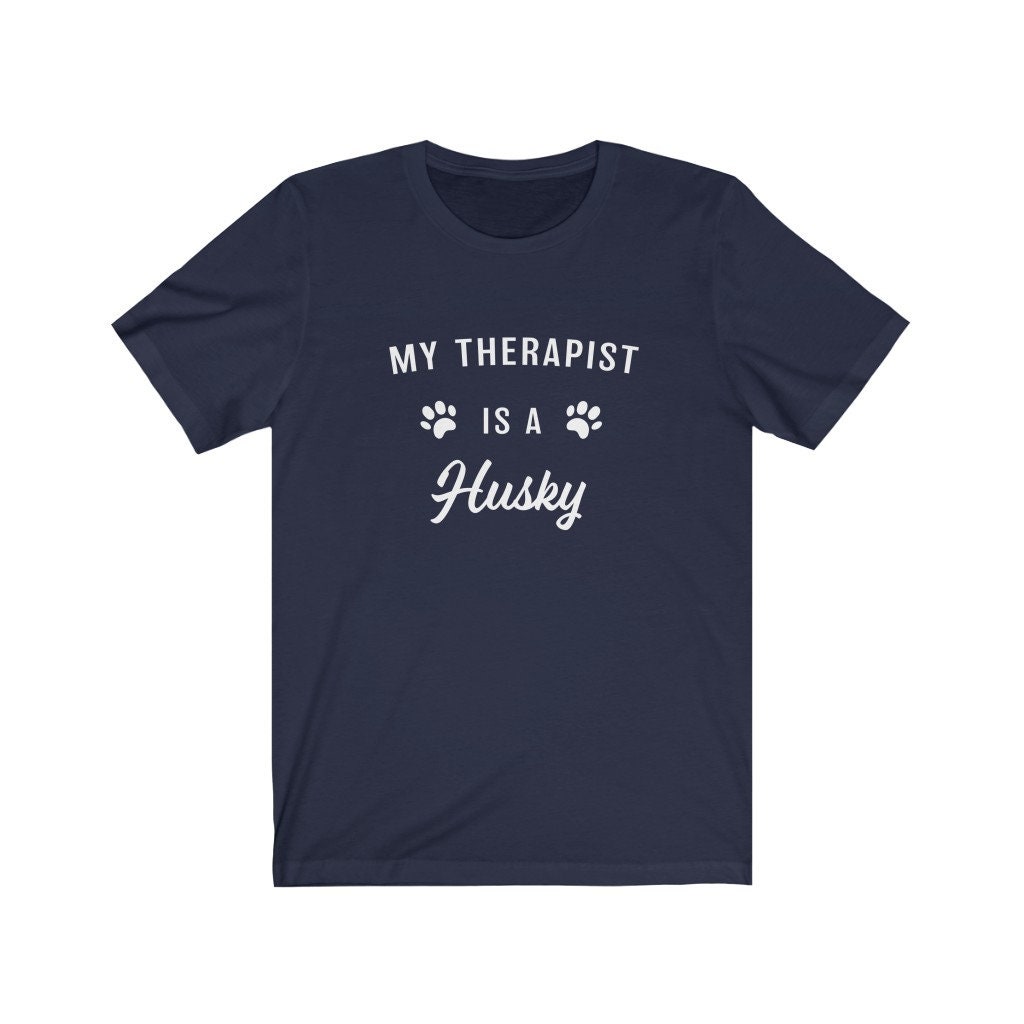 Husky Shirt, Geschenke, Mein Therapeut Ist Ein Jersey Tshirt, Geschenk Für Liebhaber, Mom Dad Siberian von OUToftheBOXGiftShop