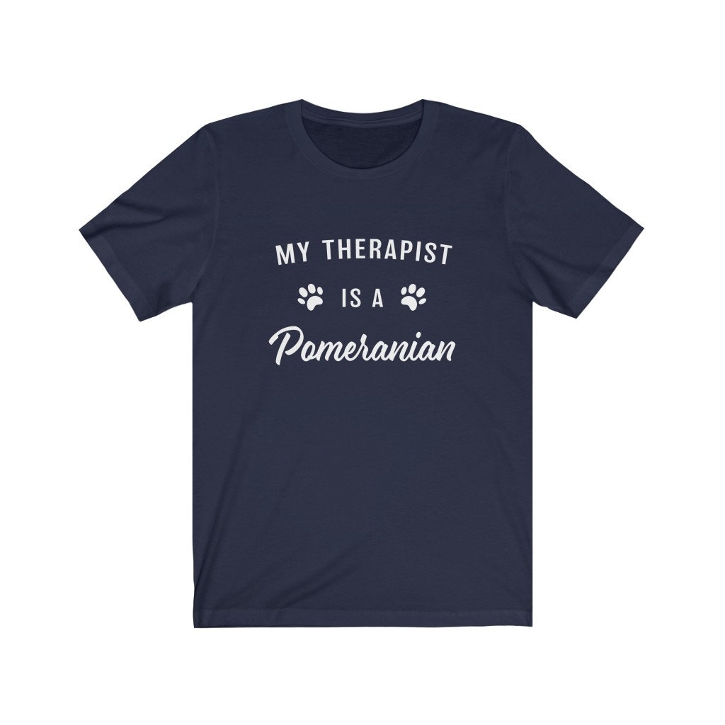 Pommern Shirt, Geschenke, Mein Therapeut Ist Ein Jersey T-Shirt, Geschenk Für Liebhaber, Mama, Papa von OUToftheBOXGiftShop