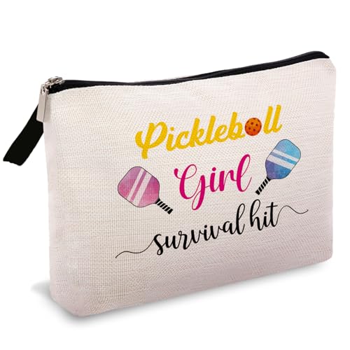 OUZ Pickleball-Geschenke für Frauen, Pickleball-Kosmetiktasche, Pickleball-Spieler-Geschenk, Pickleball-Mädchen-Überlebens-Set, Make-up-Reißverschlusstasche, Pickleball-Trainingsgeschenk, von OUZ