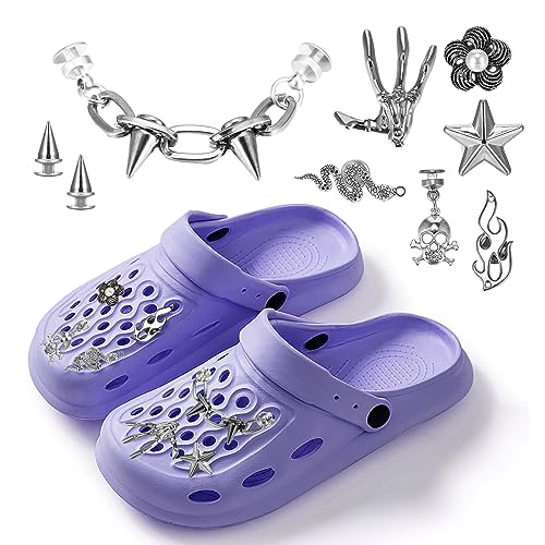 OUZHOU 9 Stück Halloween Schuh Charms Horror-Schädel Anstecker-SchuhanhäNger Mit für Clog-Armband-Schuhdekoration,Halloween-Geschenke, Partybevorzugung (2#) von OUZHOU