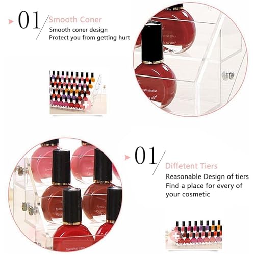 Acryl -Acryl -Emaille -Emaille -Bildschirm Transparenter Organizer Zur Lagerung von ätherischen Ölkuchen -Make -up von OVAQUIXI
