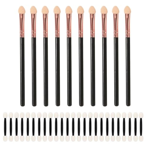 10 Sponge Lidschattensticks, 25 Doppelte Lidschattensticks, Multifunktionale Verschmutzungs-Make-Up-Pinsel, Bequeme Lidschatten-Applikatoren, Schönheitswerkzeuge von OVDGWC