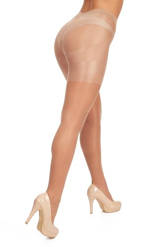 OVISSA Damen Shapewear Strumpfhose zur Bauchkontrolle 40 DEN hohe Taille Kompression neutrales Schwarz Konturierung und Beinschlankung mit Lift und Form Po Effekt M-XL von OVISSA