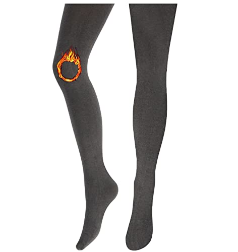 OVISSA Strumpfhose Damen Dick 200 Denier Blickdicht Elastisch Thermo Reißfest Weich Dehnbar Atmungsaktiv Mit Verstärktem Bund Graphit Kaja von OVISSA