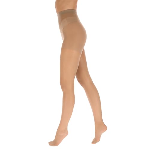 OVISSA Klassische Strumpfhosen für Damen hoher Taille I Transparente Italienische Strumpfhosen 20 DEN, elastischer weicher verstärkter Zehenbereich figurformender I Größen S-XXL von OVISSA