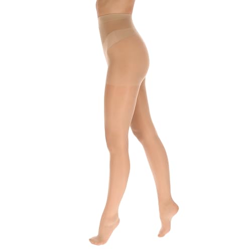 OVISSA Klassische Strumpfhosen für Damen hoher Taille I Transparente Italienische Strumpfhosen 20 DEN, elastischer weicher verstärkter Zehenbereich figurformender I Größen S-XXL von OVISSA