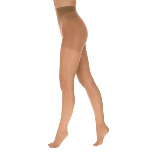 OVISSA Klassische Strumpfhosen für Damen hoher Taille I Transparente Italienische Strumpfhosen 20 DEN, elastischer weicher verstärkter Zehenbereich figurformender I Größen S-XXL von OVISSA