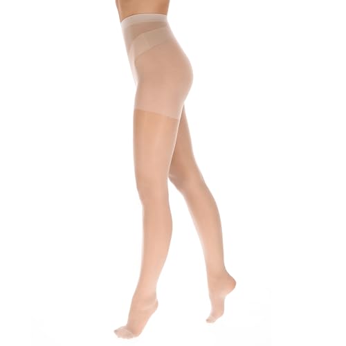 OVISSA Klassische Strumpfhosen für Damen hoher Taille I Transparente Italienische Strumpfhosen 20 DEN, elastischer weicher verstärkter Zehenbereich figurformender I Größen S-XXL von OVISSA