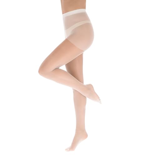 OVISSA Klassische Strumpfhosen für Damen hoher Taille I Transparente Italienische Strumpfhosen 20 DEN, elastischer weicher verstärkter Zehenbereich figurformender I Größen S-XXL von OVISSA