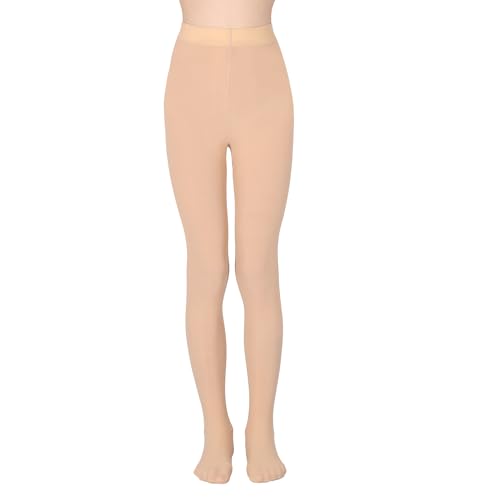 OVISSA Mädchen Ballettstrumpfhose Uni 40 DEN – Weich, Dehnbar & Strapazierfähig Nackt 104-122 cm von OVISSA