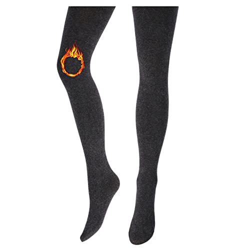 OVISSA Strumpfhose Damen Dick 200 Denier Blickdicht Elastisch Thermo Reißfest Weich Dehnbar Atmungsaktiv Mit Verstärktem Bund Dunkelgraphit Kaja von OVISSA