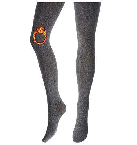 OVISSA Strumpfhose Damen Dick 200 Denier Blickdicht Elastisch Thermo Reißfest Weich Dehnbar Atmungsaktiv Mit Verstärktem Bund Grau Kaja von OVISSA