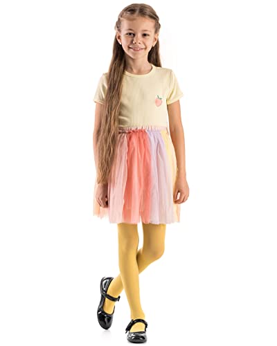 OVISSA Strumpfhose Mädchen Ballettstrumpfhose Kinderstrumpfhosen, Gelb 5-6 Jahre von OVISSA