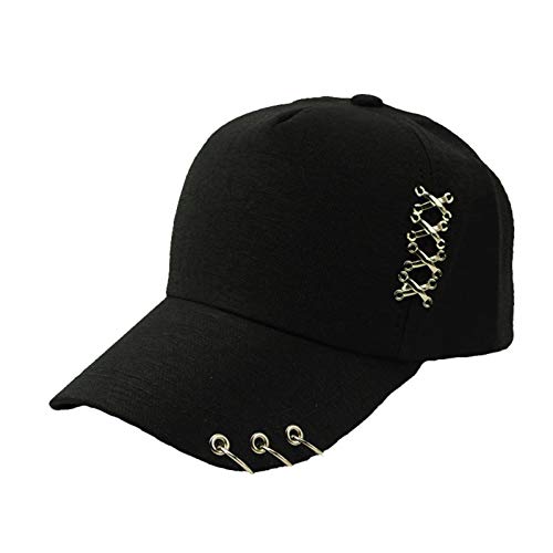 OVOY- Kpop Hat Ring Baseball-Cap - Suga-Snapback Baseball Cap with Iron Rings (Black-2) von OVOY