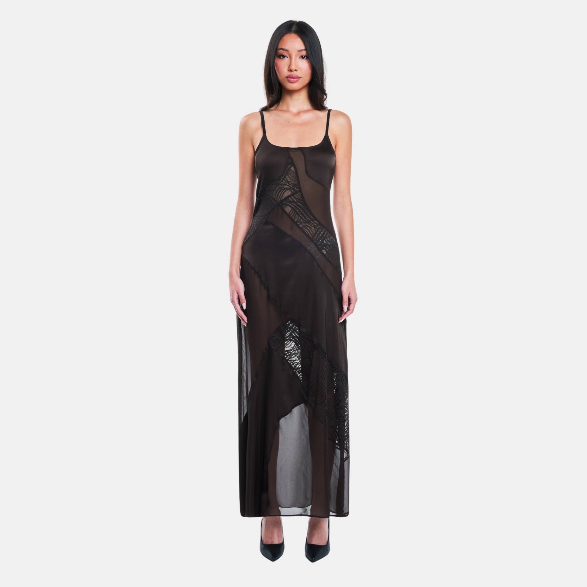OW Collection | LANEY Maxi Slip Dress | Women's Black Maxi dresses von OW Collection