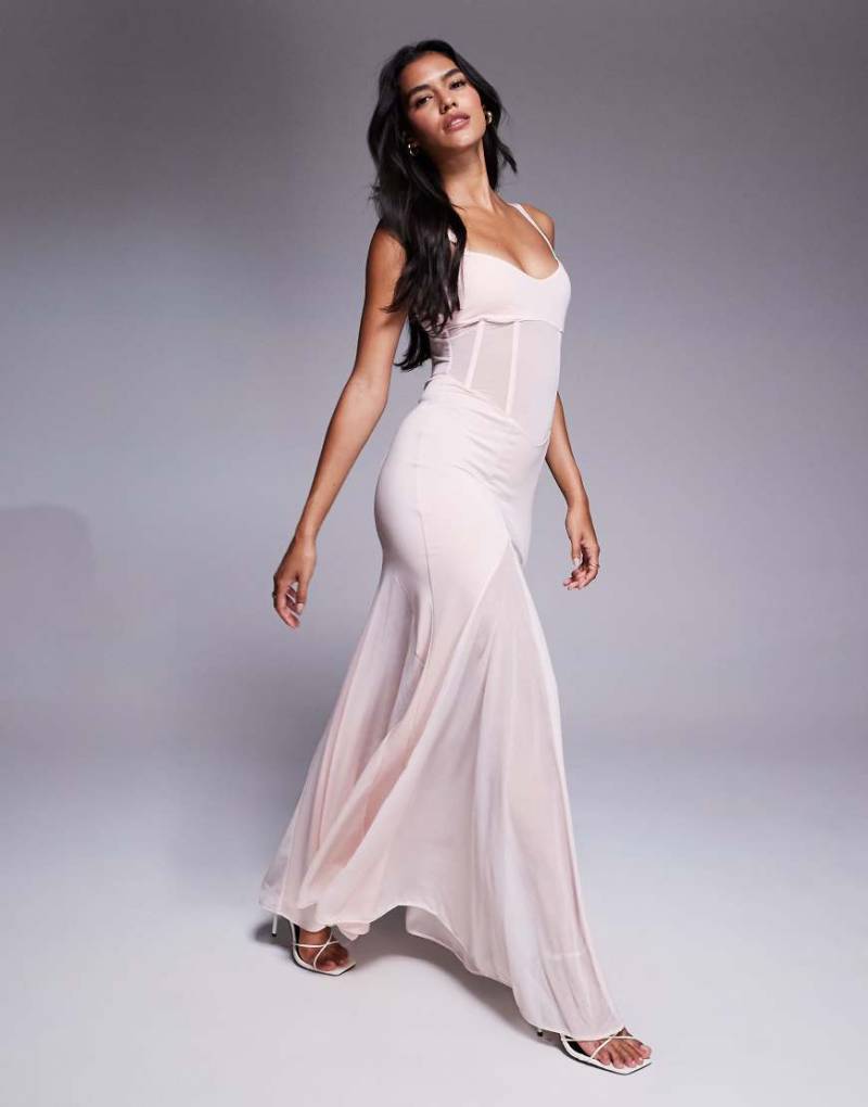 OW Collection - Serenity - Maxikleid in Hellrosa von OW Collection