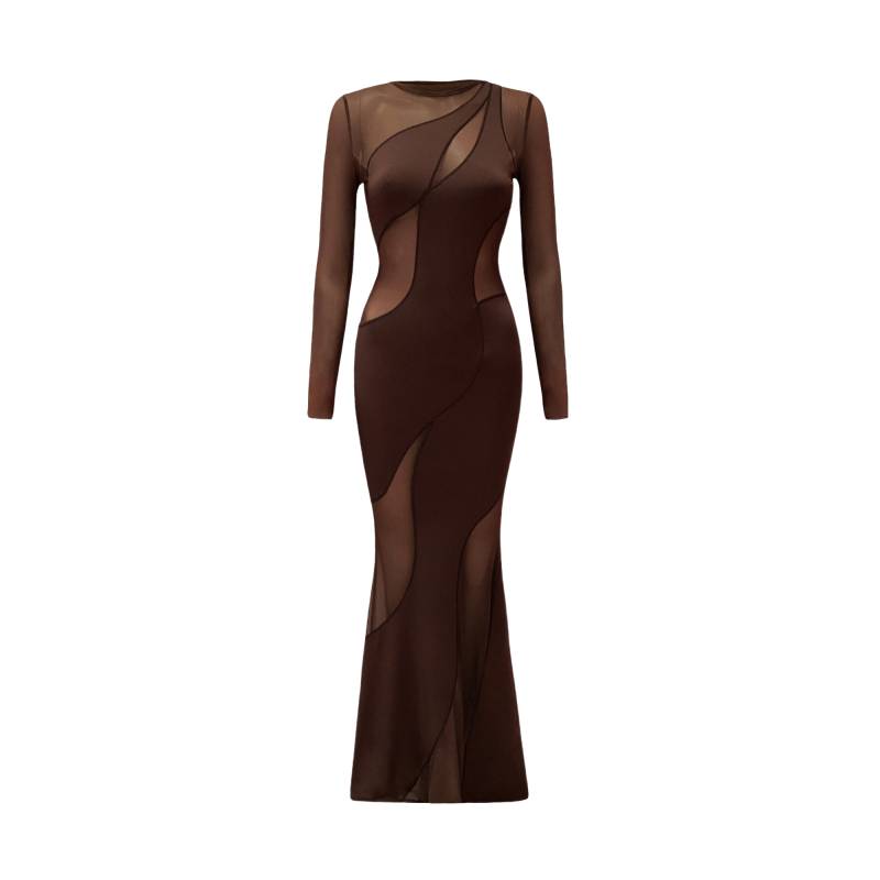 OW Collection | SPIRAL Maxi Dress | Women's Mocha Maxi dresses von OW Collection