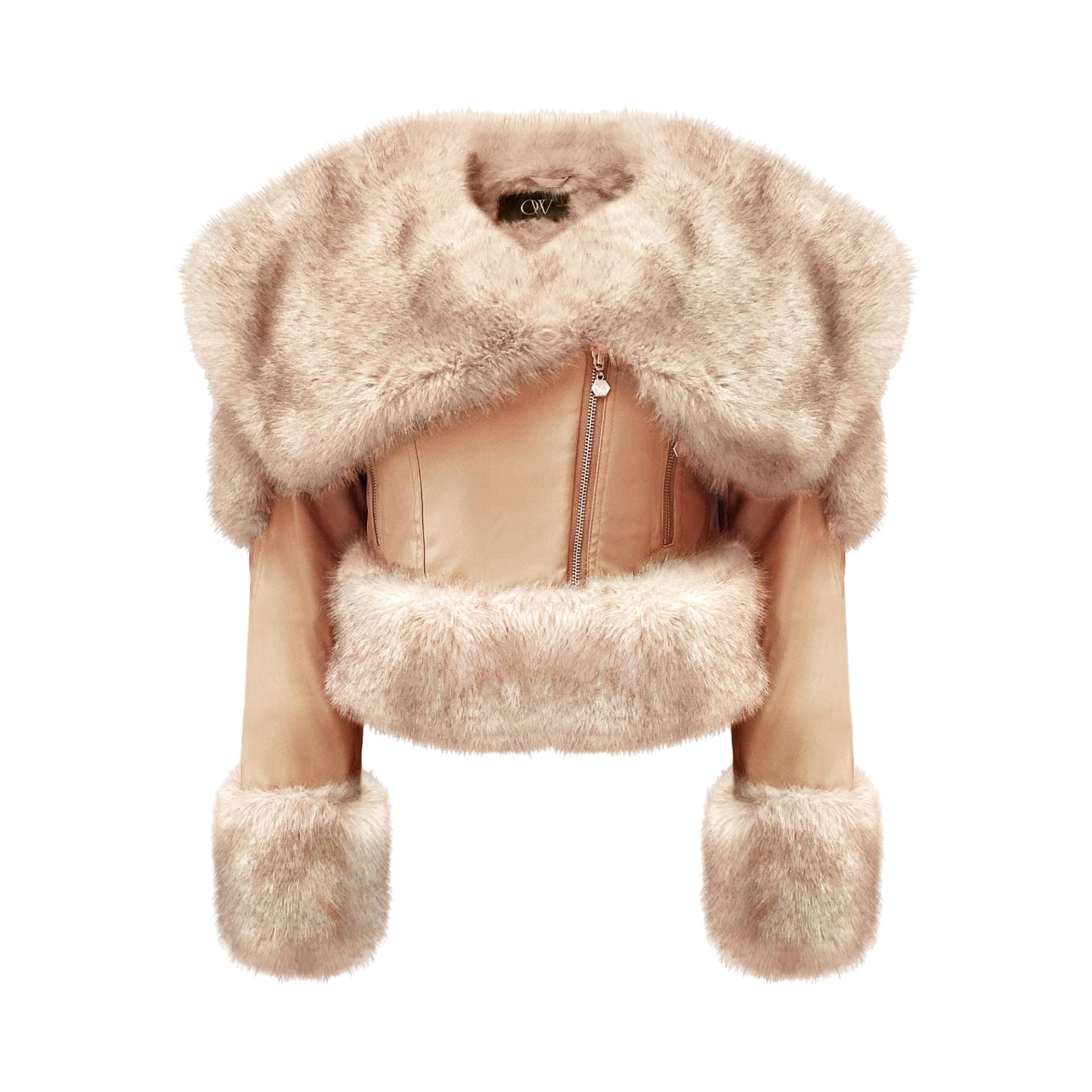 TORONTO Crop Jacket - Beige - S - OW Collection - Leather jackets TORONTO Crop Jacket - Beige - S - OW Collection - Leather jackets von OW Collection