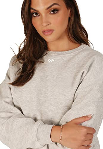 OW Intimates Women's OW Crewneck Sweatshirt, Hellgrau, Medium von OW Intimates