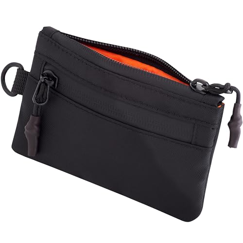 OW-Travel RFID Karten Portemonnaie Klein mit Münzfach. Kontaktloser, geschützter RFID Geldbörse Klein. Sicherheit und Seelenfrieden. Geldbeutel Karten: Leichtes und Minimalistisches Design.Schwarz von OW-Travel