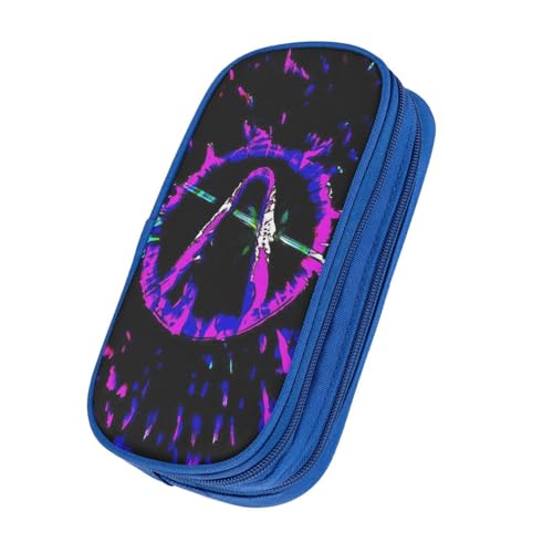 OWECRUT Smis Fh Wztt Xvtrvbpp Schulmäppchen Hohe Kapazität Schreibwarenbox Einzigartige benutzerdefinierte Modelle Kosmetiktasche Bleistifthalter, blau, Schulranzen-Set von OWECRUT