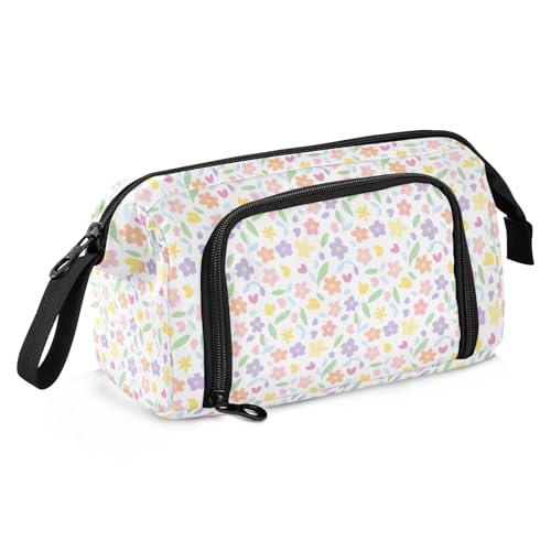 Federmäppchen mit großem Fassungsvermögen, Federmäppchen, Kosmetik, Geschenk für Büro, Schule, Teenager, Mädchen, Jungen, niedliche Blumen, Niedliche Blumen, Einheitsgröße, Cartoon Federmäppchen mit großem Fassungsvermögen, Federmäppchen, Kosmetik, Geschenk für Büro, Schule, Teenager, Mädchen, Jungen, niedliche Blumen, Niedliche Blumen, Einheitsgröße, Cartoon von OWFKAY