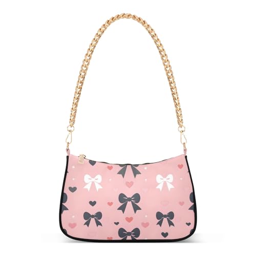 OWFKAY Clutch, Umhängetasche, Handtasche für Damen, Hobo-Tasche, Geldbörse, Schleife, Farbmuster mit Reißverschluss OWFKAY Clutch, Umhängetasche, Handtasche für Damen, Hobo-Tasche, Geldbörse, Schleife, Farbmuster mit Reißverschluss von OWFKAY